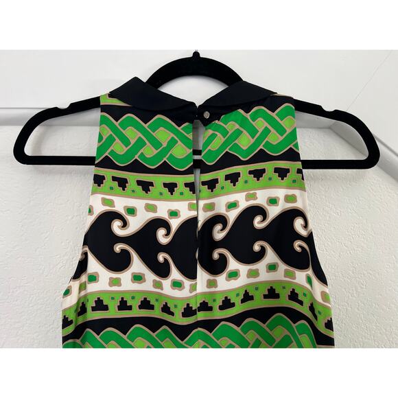 Milly New York Geometric Chain Pattern Shift Mini Dress Size 4 Chic Event - Picture 10 of 16